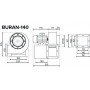 Радиальный вентилятор ERA PRO Buran 140 2K M R (1350 м3/ч) D140 правый