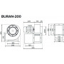 Радиальный вентилятор ERA PRO Buran 200 4K M L (950 м3/ч) D160 левый
